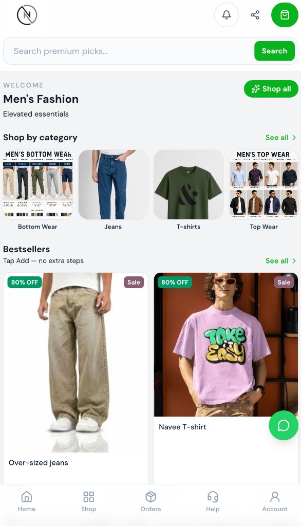 Men's Fashion sample store